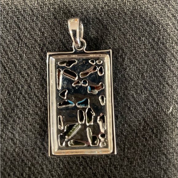 COPY - Gorgeous Lia Sophia pendant with multicolored stones and gems. Silver. - Picture 2 of 3